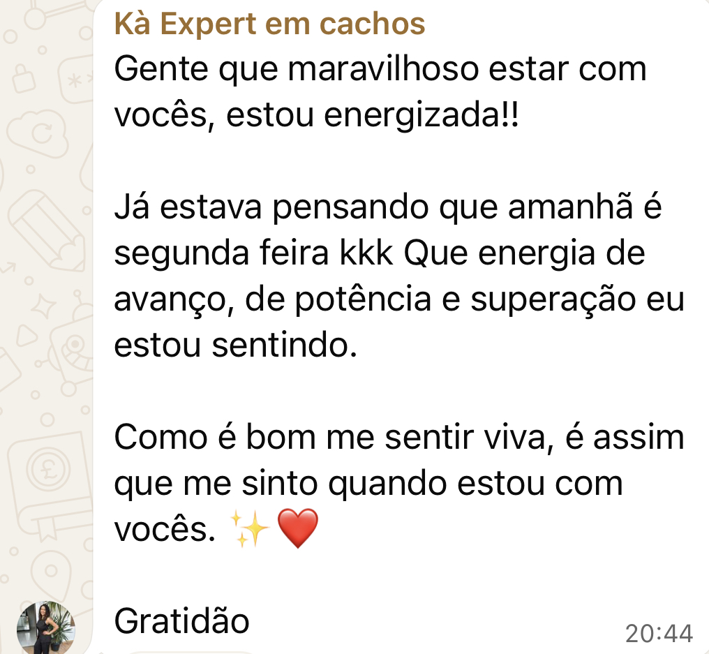 Depoimento da confreira Kà sobre a energia de estar com o grupo da Confraria